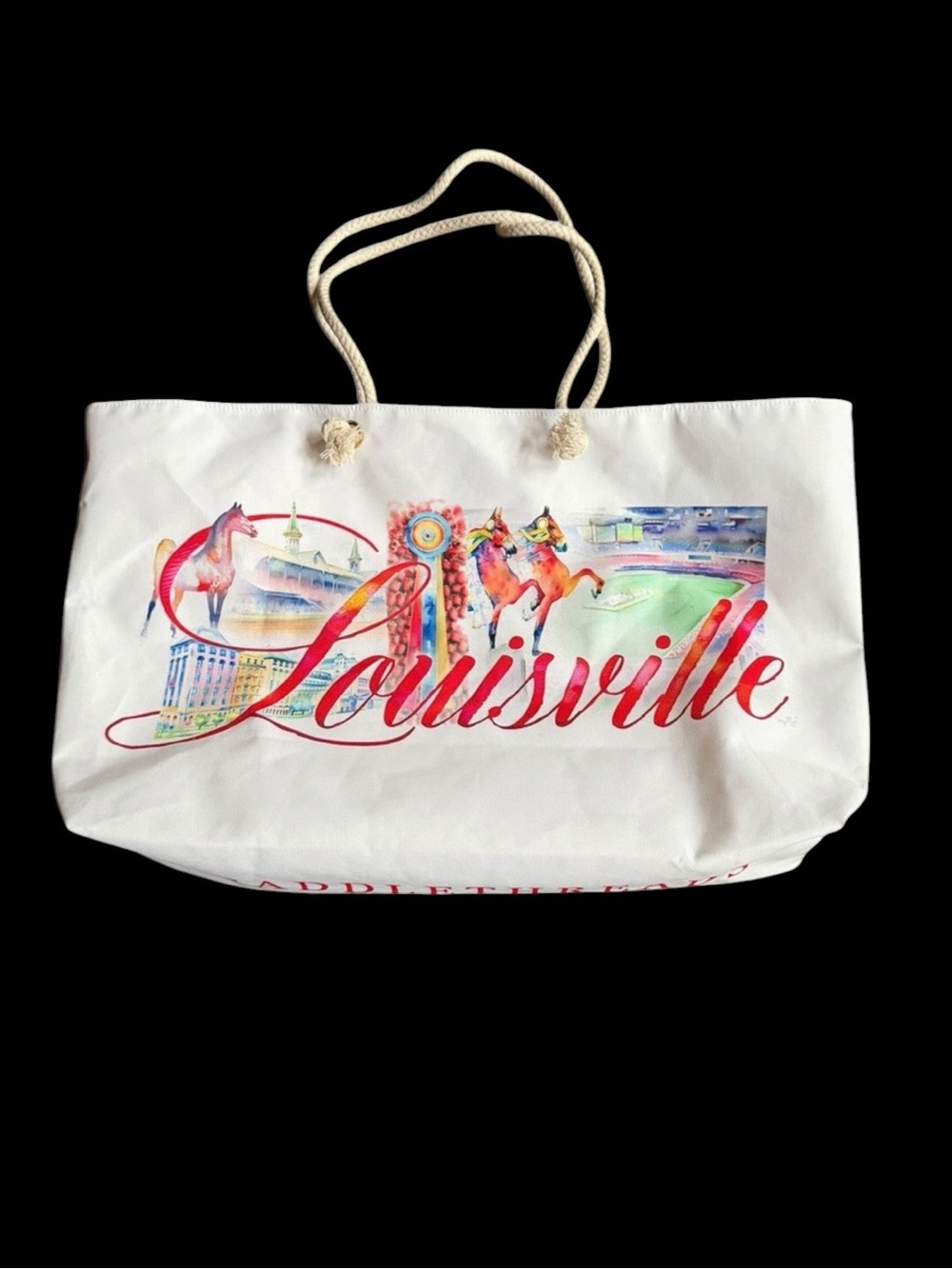 NWOT Saddlethreads Louisville Horse Show Souvenir Weekender Tote Bag